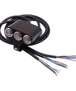 Botonera triple (2 interruptores + pulsador) para patinete eléctrico y bicicletas (Conector SM incluido)
