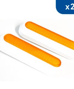 Tapas laterales traseras blancas con catadióptrico reflectantes para Xiaomi (2 unidades)